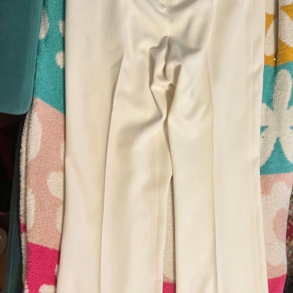 Anne-klein Women's White and Cream Trousers